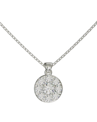 Pendentif Daisy Or Blanc