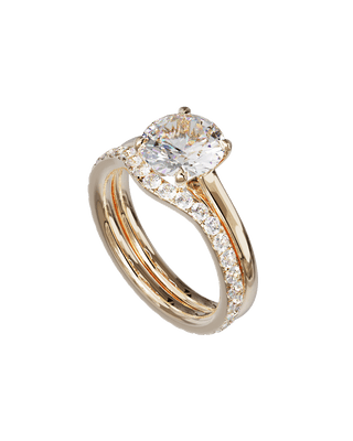 Alliance Classique Sertie Or Rose - Origine & Co