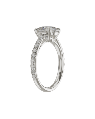 Bague Classique Sertie Ronde Or Blanc - Origine & Co