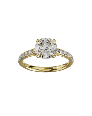 Bague Classique Sertie Ronde Or Jaune - Origine & Co