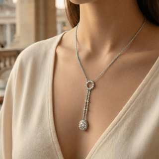 Collier Cravate Éclora Or Blanc - Origine & Co