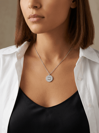 Pendentif Daisy Light Or Blanc - Origine & Co